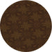 Square Machine Washable Transitional Dark Bronze Brown Rug in a Living Room, wshpat3615org