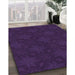 Machine Washable Transitional Deep Purple Rug in a Family Room, wshpat3615pur