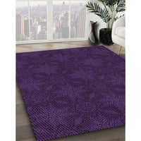 Patterned Deep Purple Rug, pat3615pur