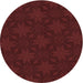 Square Machine Washable Transitional Night Red Rug in a Living Room, wshpat3615rd