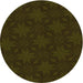 Square Patterned Dark Bronze Brown Rug, pat3615yw