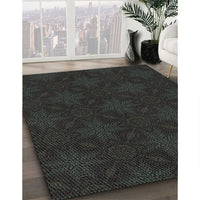 Patterned Black Novelty Rug, pat3615