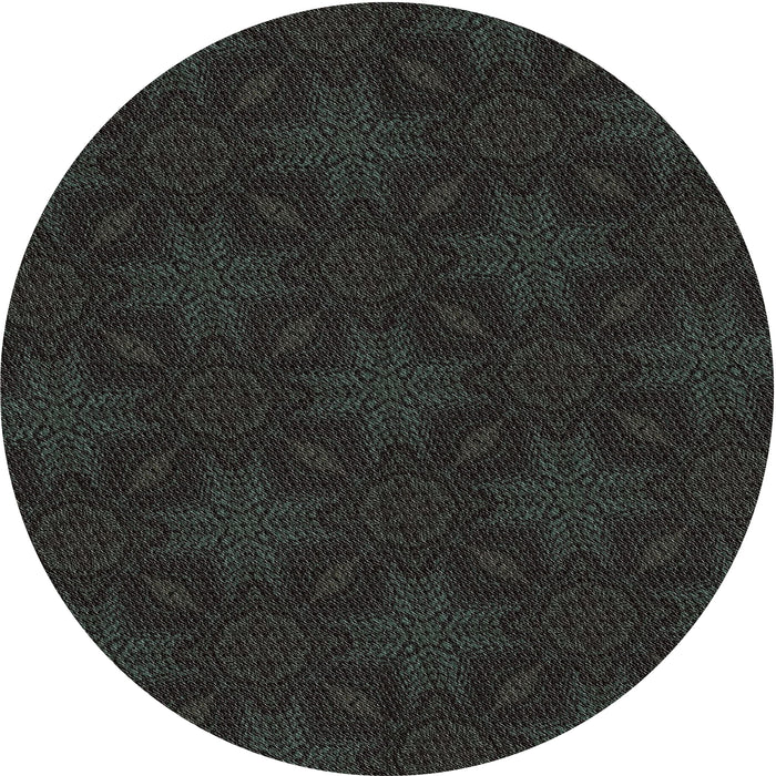 Square Machine Washable Transitional Black Rug, wshpat3615