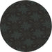 Square Machine Washable Transitional Black Rug, wshpat3615