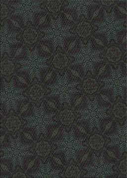 Patterned Black Novelty Rug, pat3615