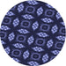 Square Patterned Night Blue Rug, pat3616blu