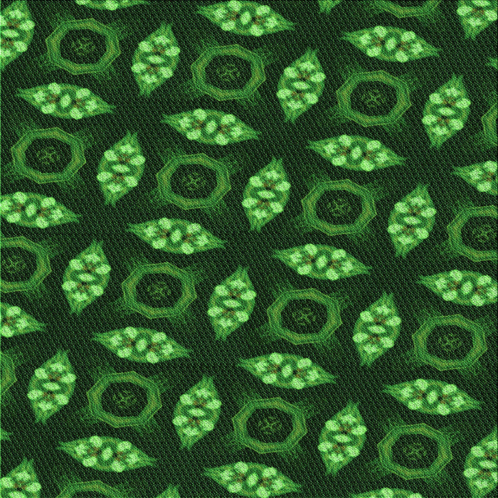 Round Patterned Dark Forest Green Rug, pat3616grn