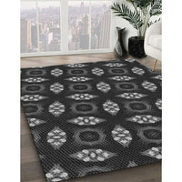 Patterned Midnight Gray Rug, pat3616gry