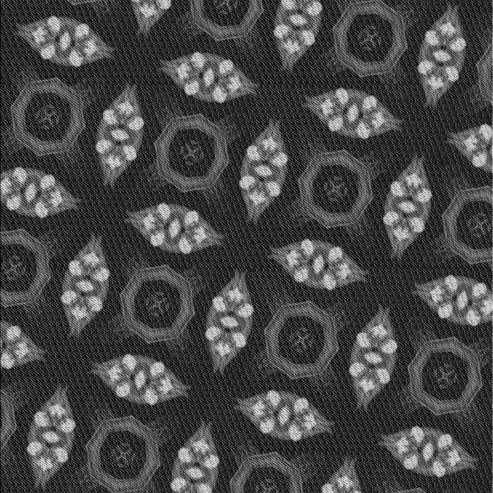 Patterned Midnight Gray Rug, pat3616gry