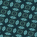 Round Patterned Deep Teal Green Rug, pat3616lblu