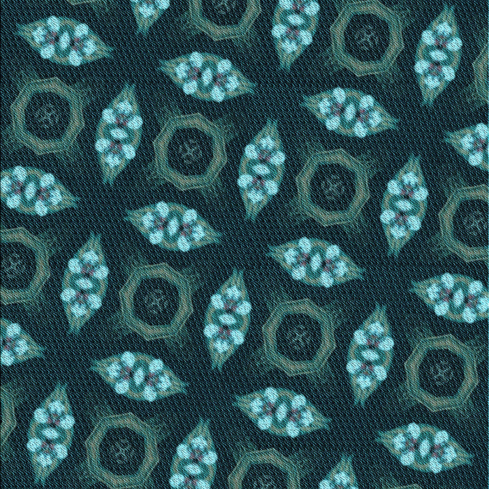 Machine Washable Transitional Deep Teal Green Rug, wshpat3616lblu