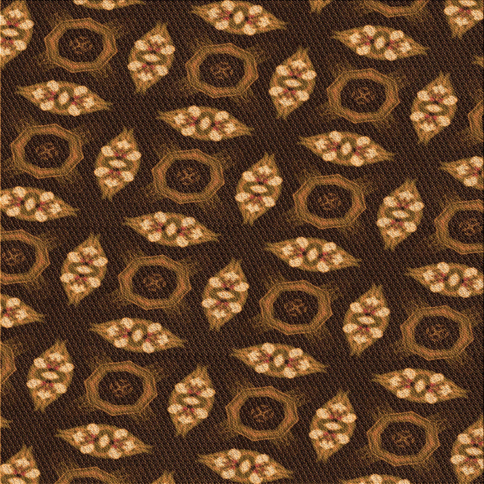 Round Patterned Red Rug, pat3616org