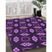 Machine Washable Transitional Dark Orchid Purple Rug in a Family Room, wshpat3616pur