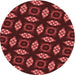 Square Patterned Red Rug, pat3616rd