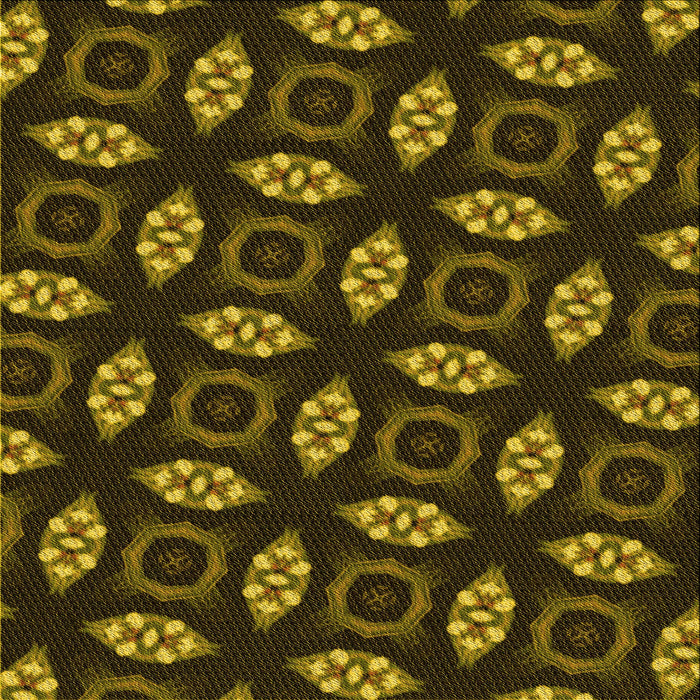 Round Patterned Black Brown Rug, pat3616yw