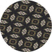 Sideview of Patterned Army Brown Novelty Rug, pat3616