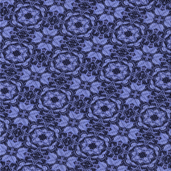 Round Patterned Light Slate Blue Rug, pat3617blu