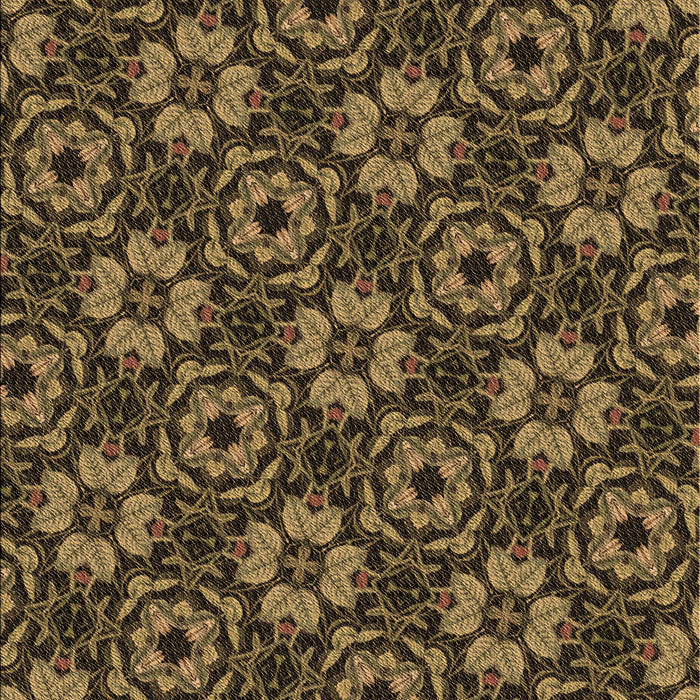 Patterned Red Rug, pat3617brn