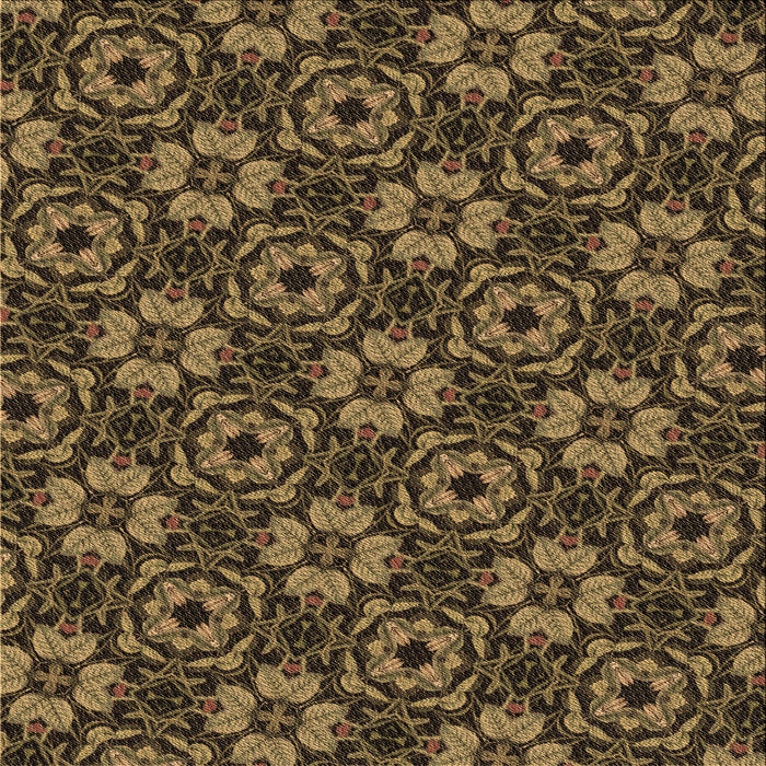 Round Patterned Red Rug, pat3617brn