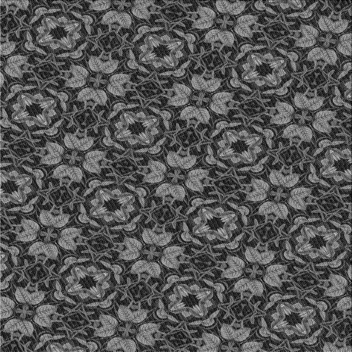 Round Patterned Charcoal Black Rug, pat3617gry