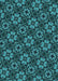 Machine Washable Transitional Dark Turquoise Green Rug, wshpat3617lblu