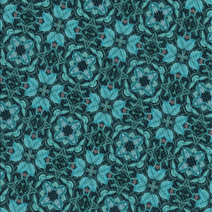 Machine Washable Transitional Dark Turquoise Green Rug, wshpat3617lblu