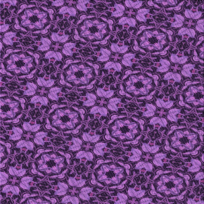 Round Machine Washable Transitional Purple Rug, wshpat3617pur