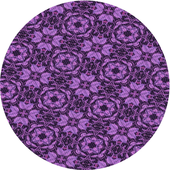 Square Patterned Purple Rug, pat3617pur