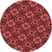 Square Machine Washable Transitional Red Rug in a Living Room, wshpat3617rd