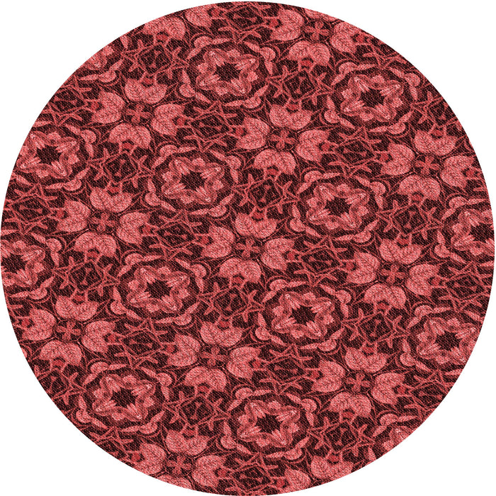 Square Patterned Red Rug, pat3617rd