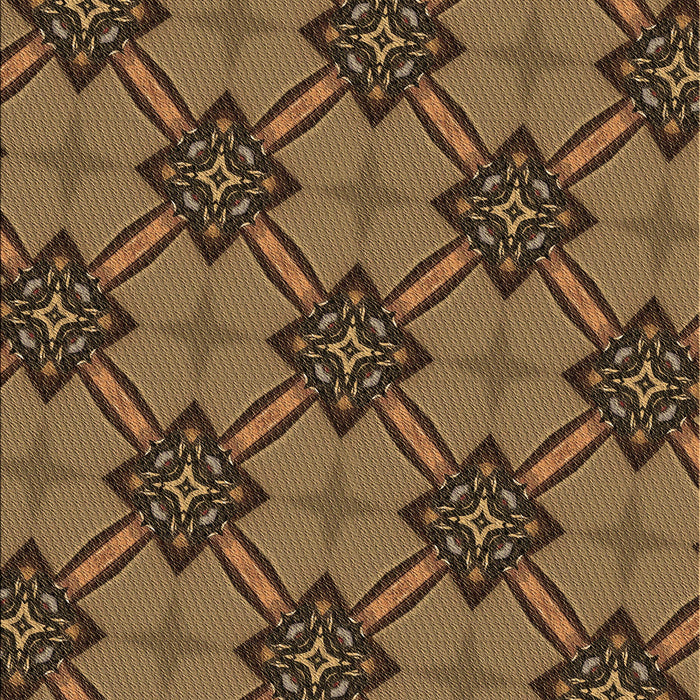 Patterned Cinnamon Brown Rug, pat3618brn