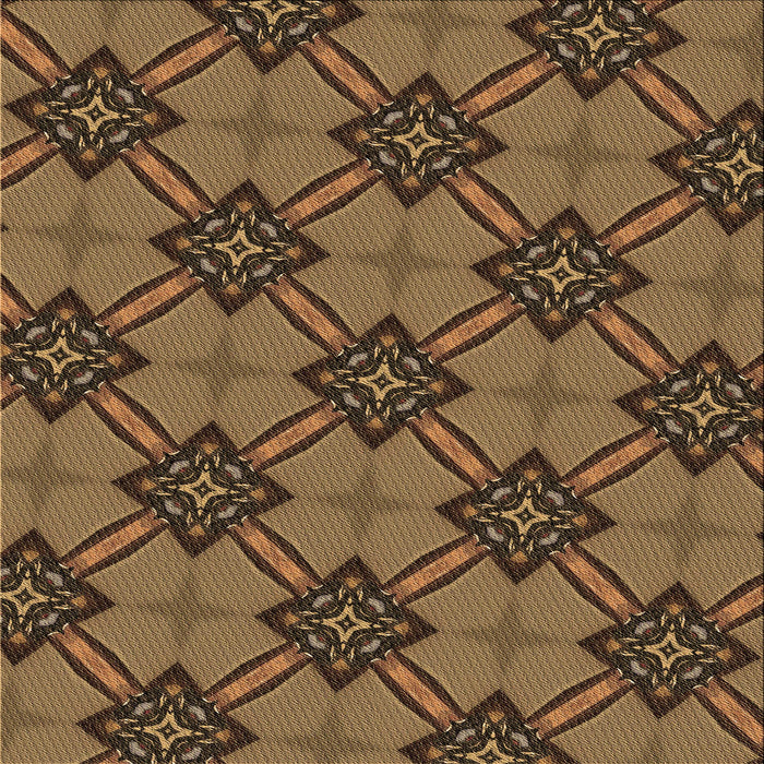 Round Machine Washable Transitional Cinnamon Brown Rug, wshpat3618brn