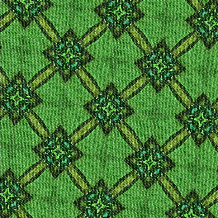 Machine Washable Transitional Deep Emerald Green Rug, wshpat3618grn