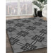 Patterned Gray Rug in Family Room, pat3618gry