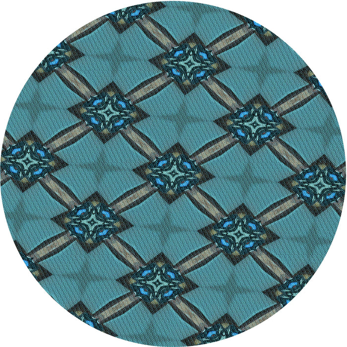 Square Machine Washable Transitional Dark Blue Grey Blue Rug in a Living Room, wshpat3618lblu