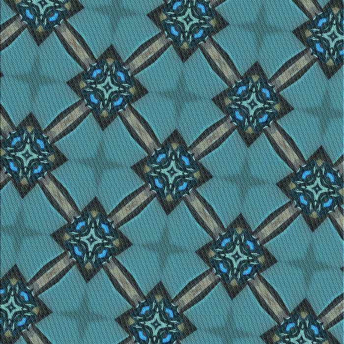 Patterned Dark Blue Grey Blue Rug, pat3618lblu