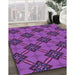 Machine Washable Transitional Dark Magenta Purple Rug in a Family Room, wshpat3618pur