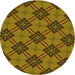 Square Patterned Dark Bronze Brown Rug, pat3618yw