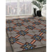 Machine Washable Transitional Milk Chocolate Brown Rug in a Family Room, wshpat3618