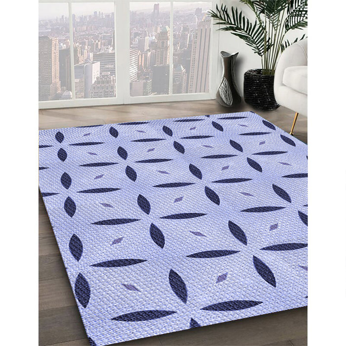 Machine Washable Transitional Blue Rug in a Family Room, wshpat3619blu