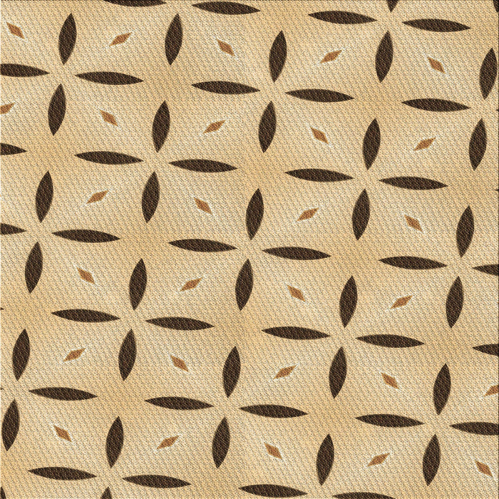 Round Patterned Copper Brown Rug, pat3619brn