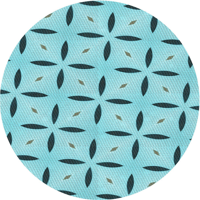 Square Machine Washable Transitional Light Sea Green Rug in a Living Room, wshpat3619lblu