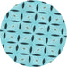 Square Patterned Light Sea Green Rug, pat3619lblu