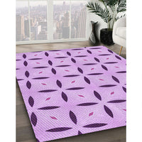 Patterned Blossom Pink Rug, pat3619pur