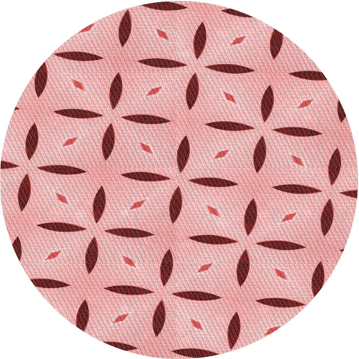 Square Patterned Red Rug, pat3619rd