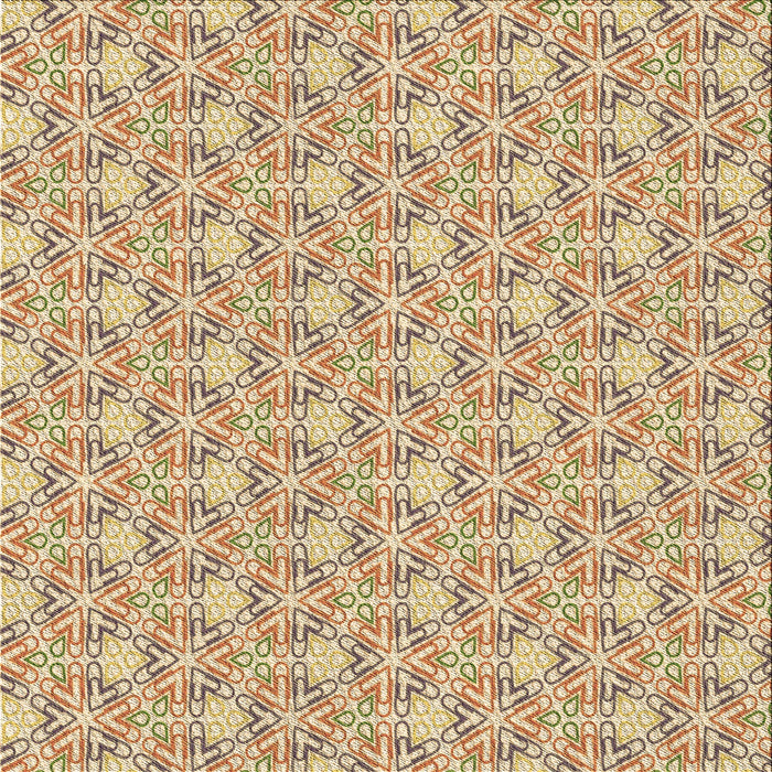 Round Patterned Light Brown Rug, pat362brn