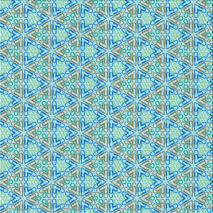 Round Patterned Deep-Sea Green Rug, pat362lblu