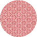 Square Patterned Deep Rose Pink Rug, pat362rd