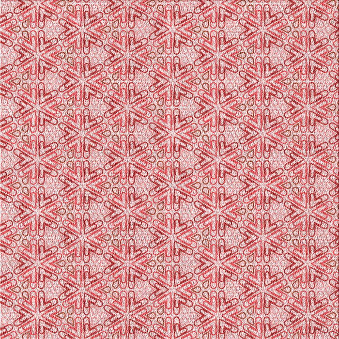 Round Machine Washable Transitional Deep Rose Pink Rug, wshpat362rd