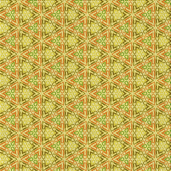 Round Patterned Bold Yellow Rug, pat362yw